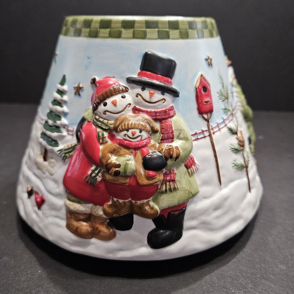 Yankee Candle Teresa Kogut Snowman Family Ceramic Jar Candle Shade Multicolor OS
